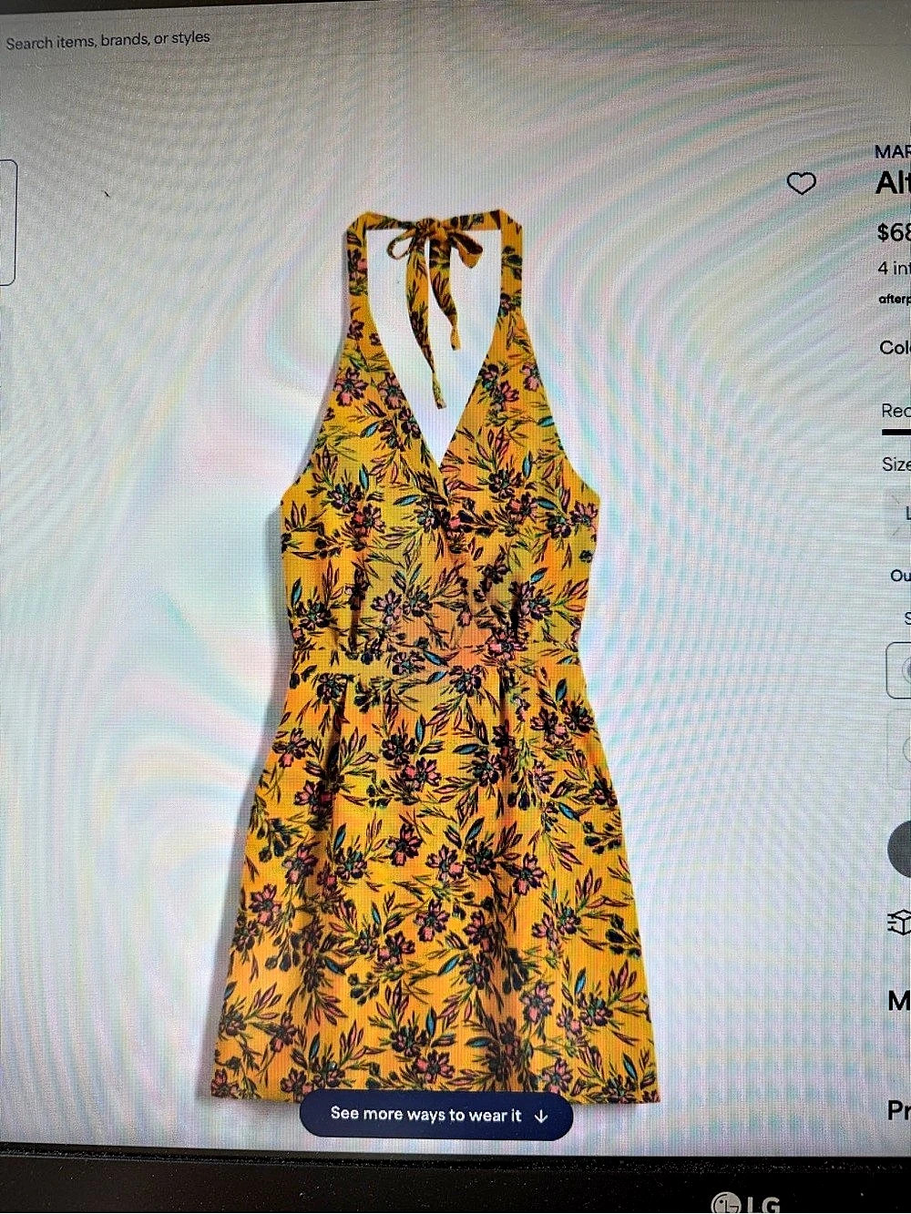 Market & Spruce Floral Maxi Dress in Orange Size Large Like New